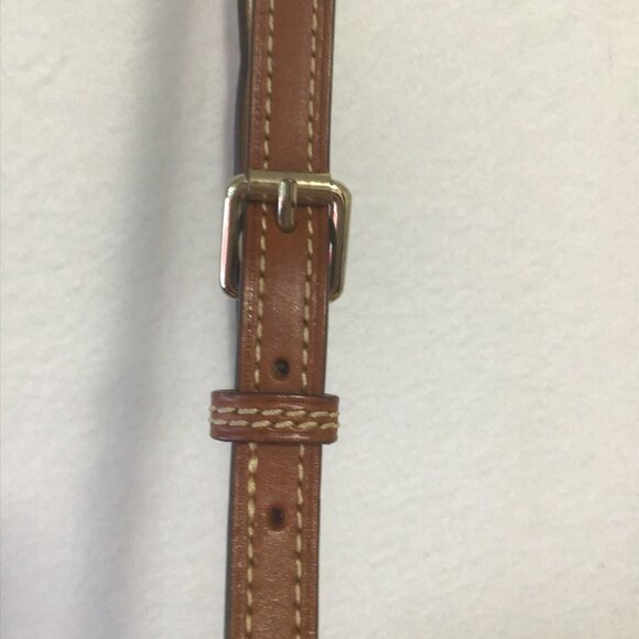 Dooney & Bourke Blue and White Striped Nylon Crossbody Bag - Picture 8 of 13